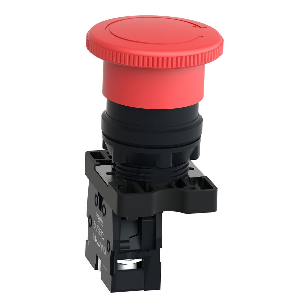 Botão Emergência Ø22mm 1NF Cogumelo Vermelho Ø40mm XA2ES542 Schneider